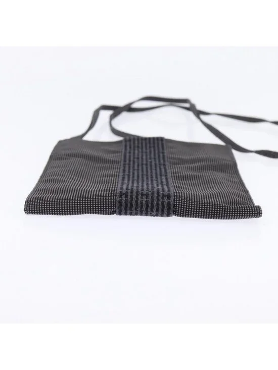 Authentic HERMES Pochette Her Line MM Shoulder Bag Canvas Gray - Picture 12 of 16